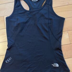 Sleek Black Tank Top with Breathable Fabric and Racerback Design